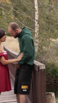 A Walk in Nature, I Fucked My Brunette Girlfriend on the Bridge and Filled Her Mouth