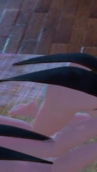 Le conigliette hentai fanno una sega con i piedi in trio
