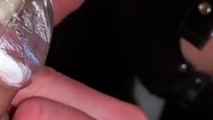 MILF Play with Dick in Plastic Chastity