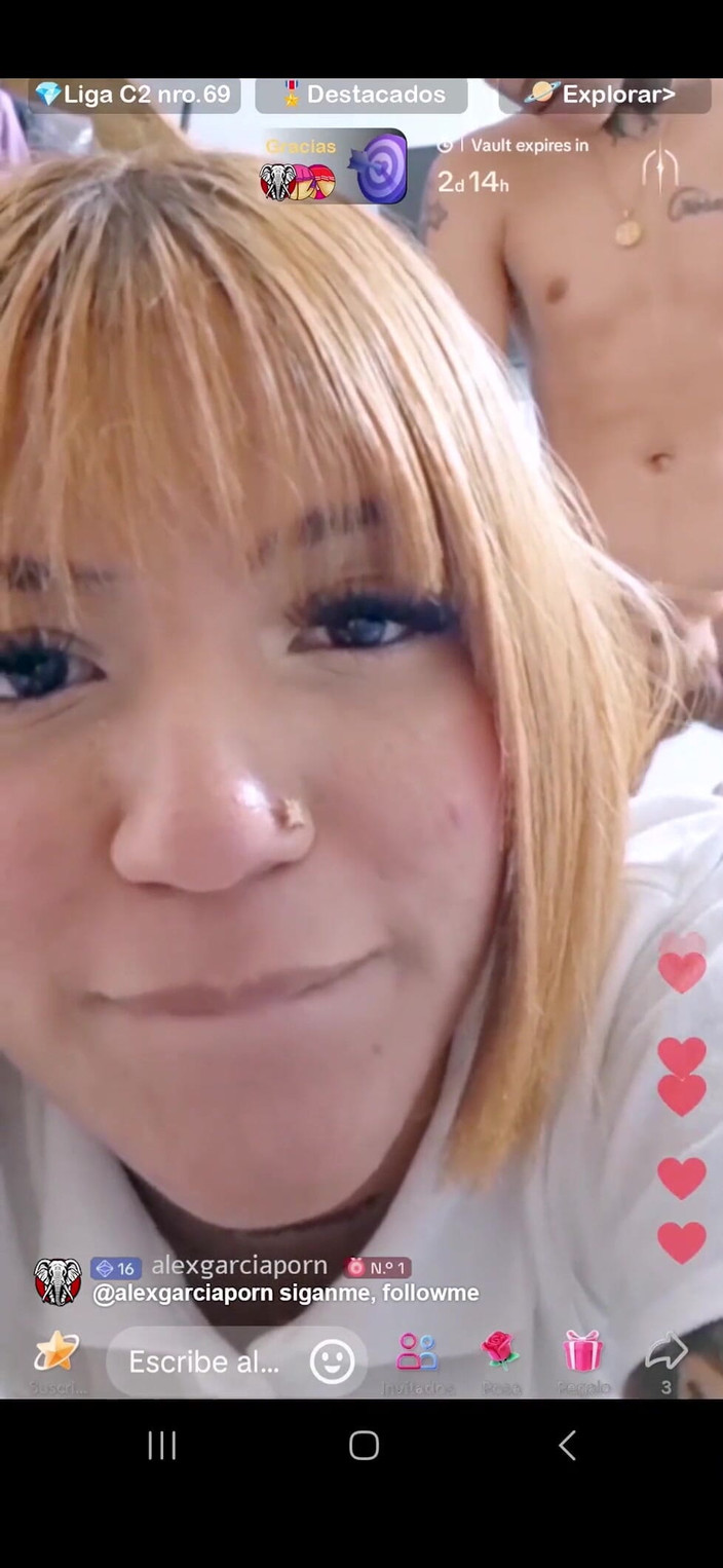Alex Garcia Porn: Blonde Venezuelan Lets Her Boyfriend Fuck Her Live While Doing...