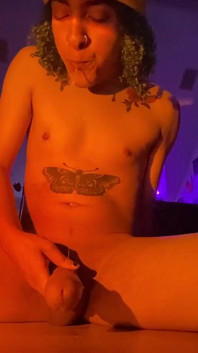 Pretty Alt Chick with Big Dick Masturbating POV