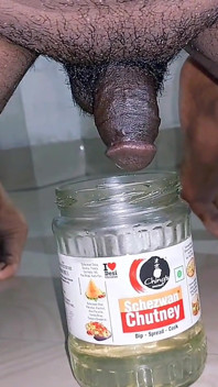 Micro Penis Pissing in Bottle Again and Again Until It Full Later to Use as Cold Drink