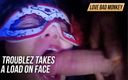 Love Bad Monkey: Troublez takes a load on face