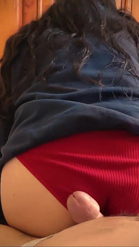 I Love to Make My Neighbor Horny by Rubbing My Ass Against His Cock