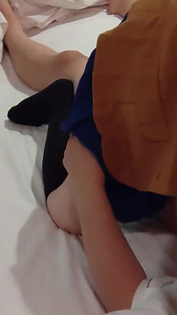 High School Girl Cosplay Too Much Semen in the Pussy Semen Dripping From the Pussy Amateur Personal Shooting Creampie Girl