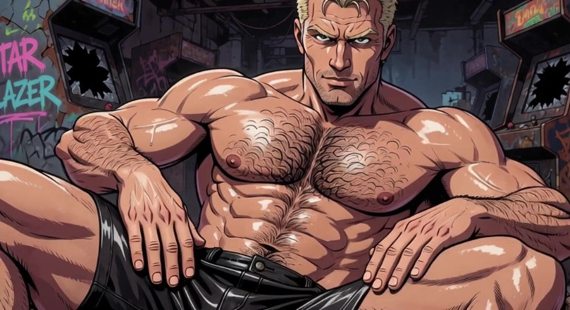 Erotic Man: Sweaty Hunks ในแอนิเมชั่นอาร์เคด