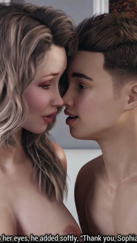 妻と継母がリアルセックス - ソフィアがリアムの背後でディランの精液を手から舐める!