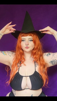 Spooky Cute Little Witch Coming in Hot and Hairy