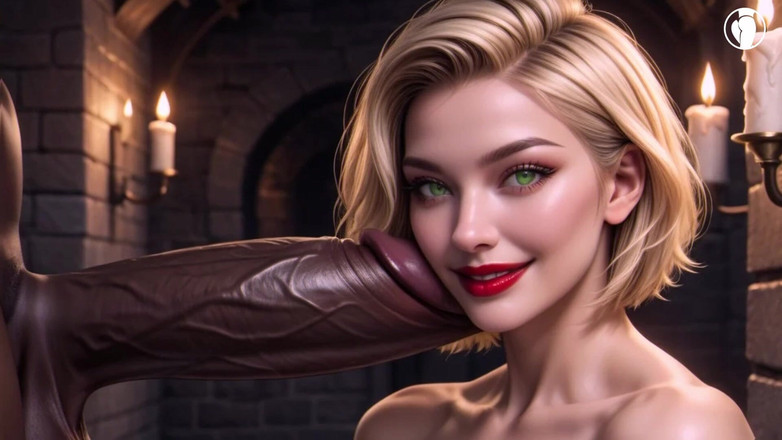 Croft AI Art: Biuścista Blondynka Jest Pieprzona Przez Gorącego Kutasa - Ai Arte