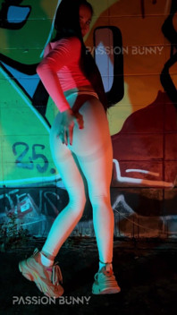 Sexy Fit Girl Teasing You in Neon Dance