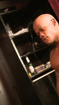 Interracial Bareback Fuck in the Playroom