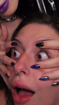 Dumb Slut Gets an Eyeful of Cum - Extreme Lezdom & Dvp - Chloe Kreams, Goddess Nyx, Steve Rickz