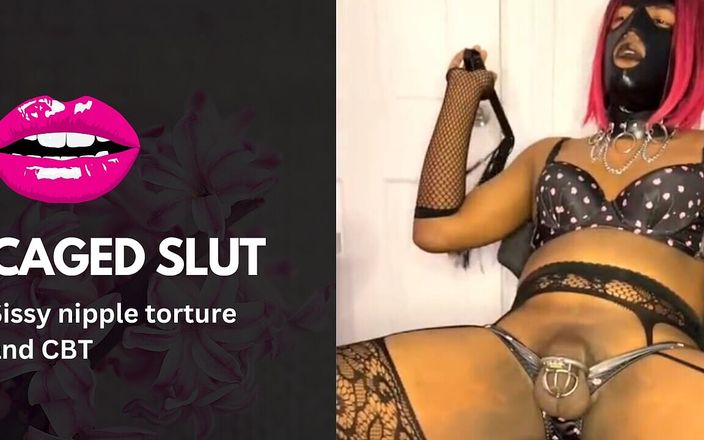 Joanna CD: Pelacur banci alim yang dikurung menggoda dan mencambuk bdsm