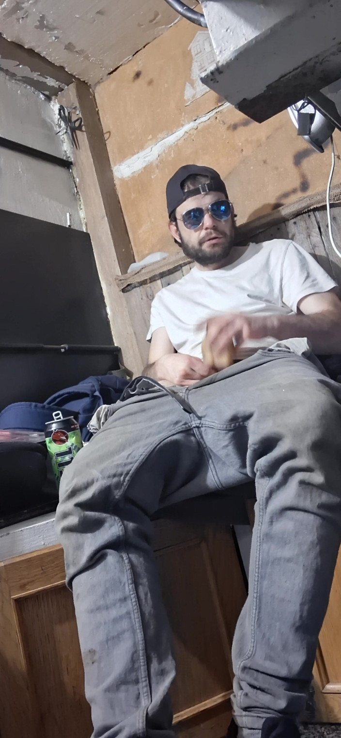 jerkofflover: Masturbating in a White T-shirt and Jeans Compilation of These...