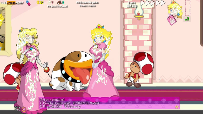 LewdArcade: Mario brakuje! - Super Mario Parody Porn Game Play [część 03] Princess Peach...