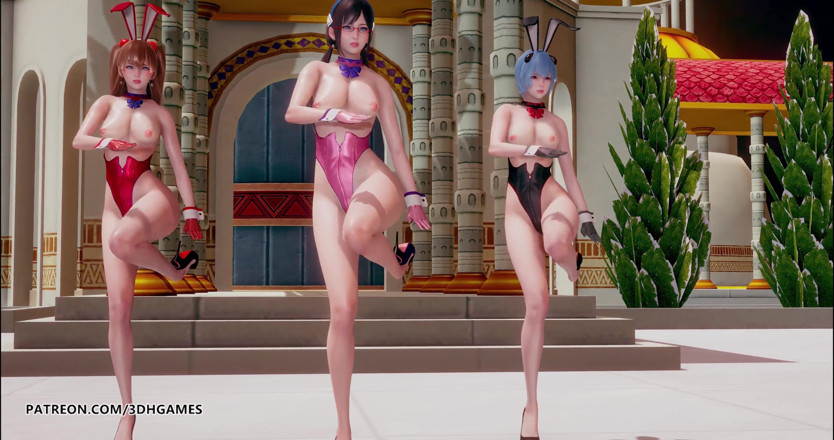 3D-Hentai Games: Somi - compleanno strip dance evangelion Rei ayanami asuka langley Sōryū...