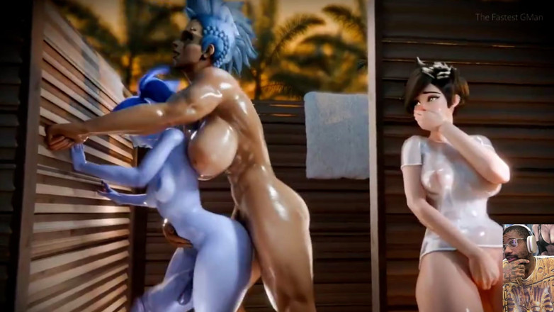 L6RD7BLU3 FUTA: Futa schwanz-junker-königin fickt Futa-Witwenmacherin als Tracer masturbiert, milchige Futa Wonder...