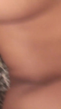 A black woman with a nice ass and natural tits fucks a white cock in her pussy
