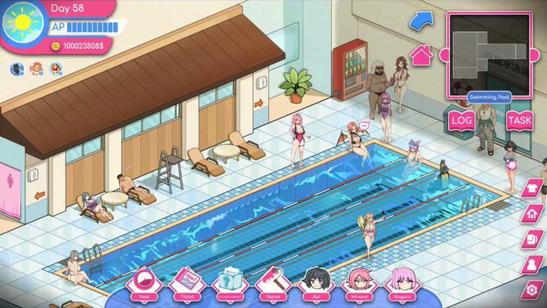 NSFWOtaku: Gioco hentai - Aoi in piedi a cane scena della galleria...