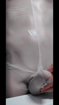 Working My Soaked Body in a Tight Suit I End up Rubbing Myself with Everything