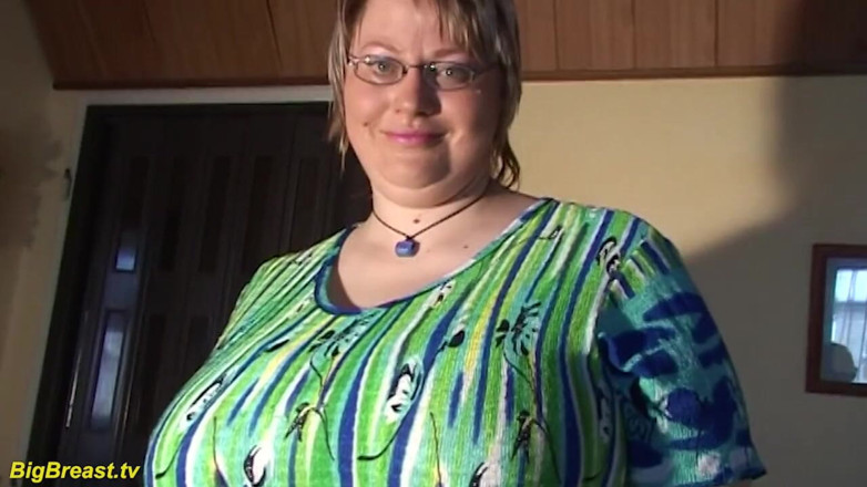 Big Breast: Hairy bush BBW housewife oiled her extreme monster boobs