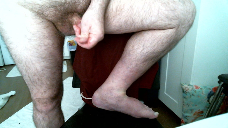 Coach Karl dude lodge: Тренер Карл дрочить на його розмір 13 лівою ногою