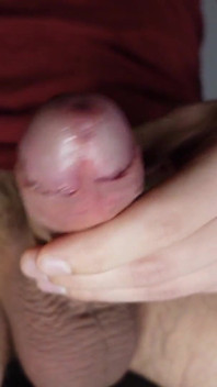 Glistening Precum Tease Leading to Massive Cum Release