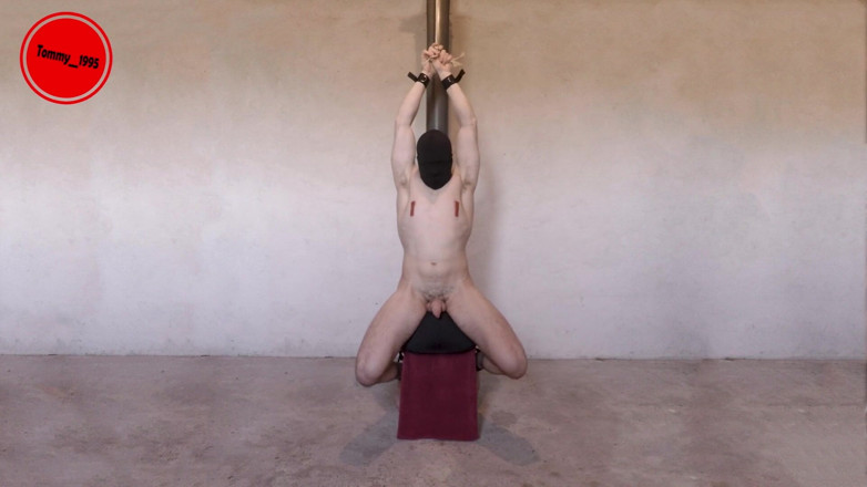 Tommy_1995: Intense Sybian prostate milking orgasms restrained guy moaning