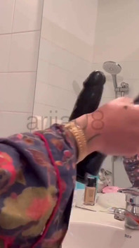 Petite French Goth Test a Double Ass and Pussy Dildo