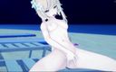 Hentai Smash: Lumine cọ xát và móc cua âm hộ của cô ấy cho đến...