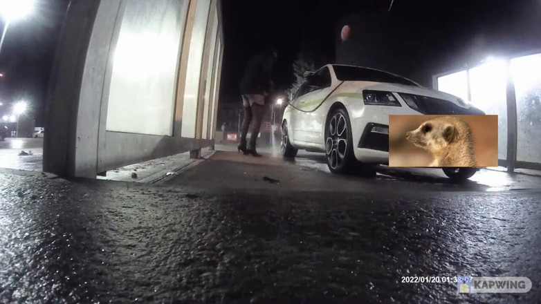 Lingeriemanx69: Car wash in stockings 1
