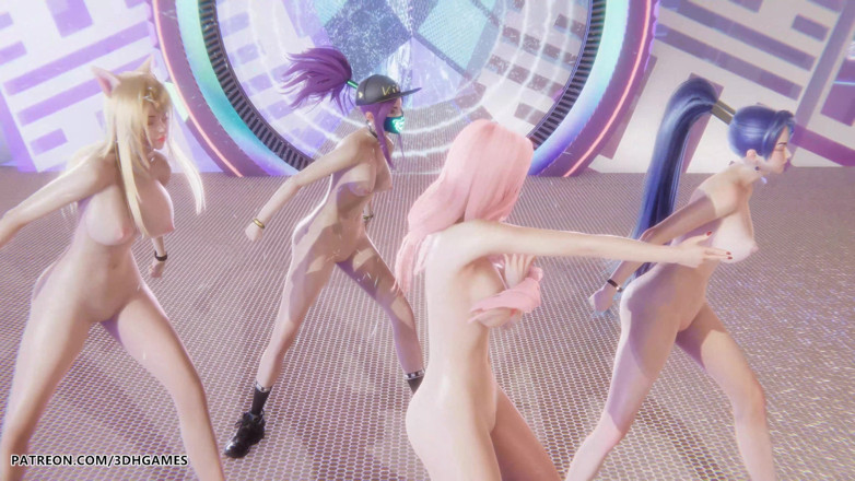 3D-Hentai Games: [mmd] Le Sserafim - Girls Eve Sexy striptýzová hvězda Blade Hentai...