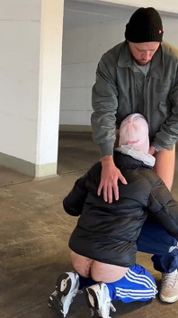Young Arab Cocksucker Takes Massive White Dick in Parking Lot - 1