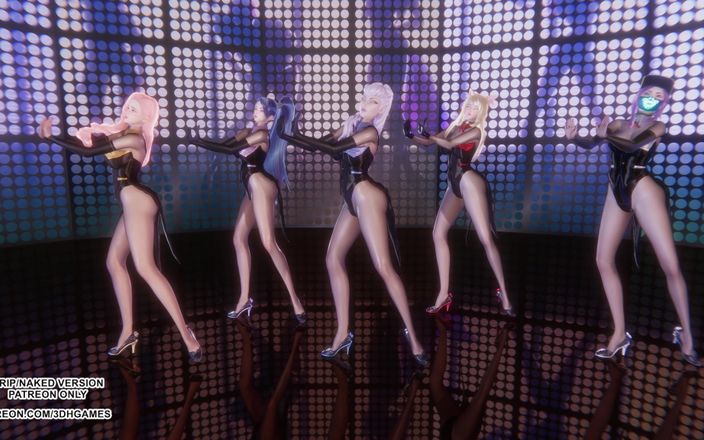 3D-Hentai Games: [mmd] Kara - Stap (5p) Ahri Seraphine Akali Kaisa Evelynn Kpop Dance...