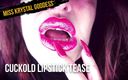 Miss Krystal Goddess Busty FinDom: Cuckold-lippenstift necken