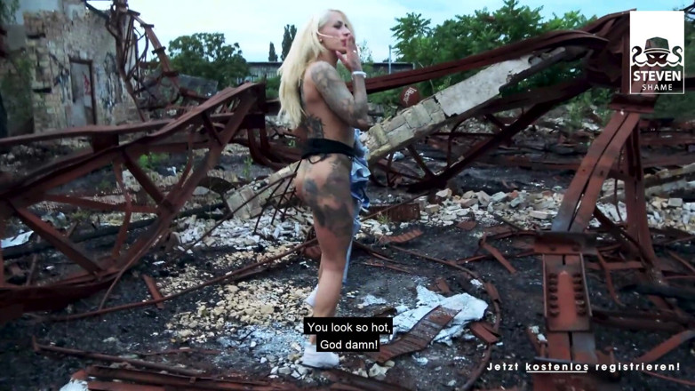 Steven Shame: Rendez-vous torride en plein air avec Harleen, salope à sperme tatouée !...