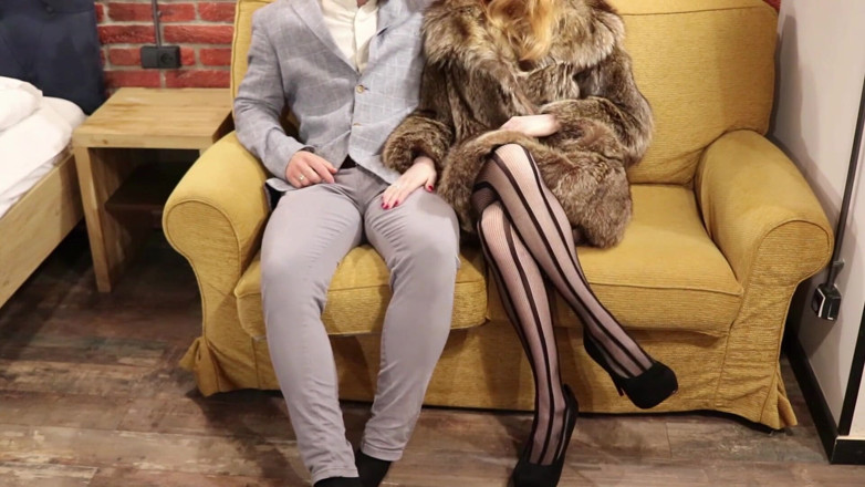 Ruda Cat: Intence sexo estilo vintage con chica sexy en abrigo de...