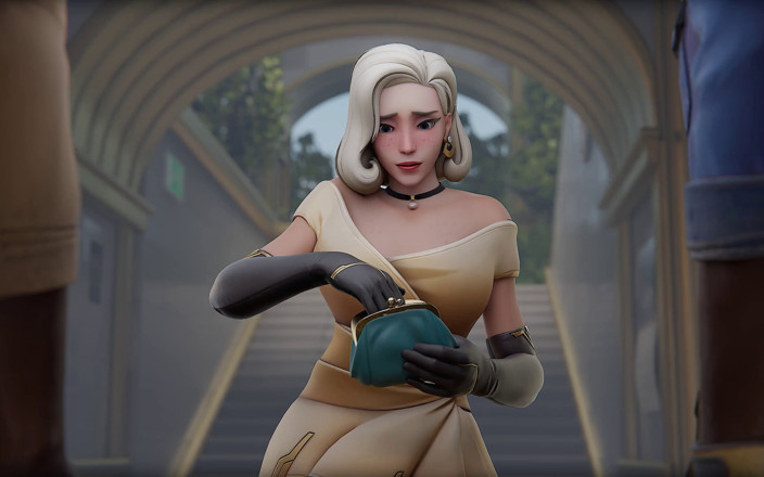 Orlikx: Mercy Out of Cash Services Two Bbcs - 3D Overwatch Interracial Porn