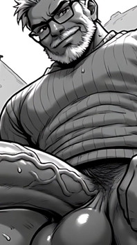 Erotic Men Comic Style Art