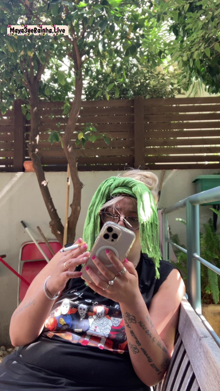 Goddess Maya3ee Rainha: Ochtend buitenshuis rokend ritueel - bbw Braziliaanse milf-godin