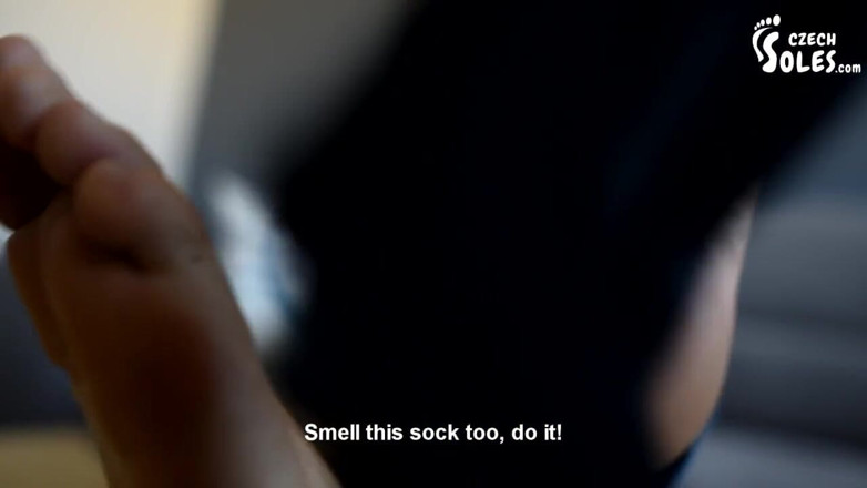 Czech Soles - foot fetish content: You're lazy! Now you'll worship my feet!