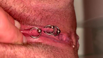 Thumbnail of My First Time Haired Pussy Pee and Moving Clit and Asshole