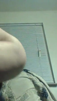 Headphones & Beanie on; Barechested and Stroking Lazily to Porn