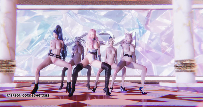 3D-Hentai Games: KDA - More naked dance Ahri Akali Evelynn Kaisa Kda Seraphine...