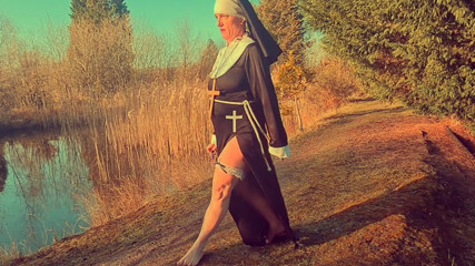 Kylie Britain Adventures: Nun Kylie's home pleasures