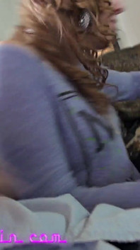 Cute Brunette Sucks Her Neighbor's Fat Old Cock