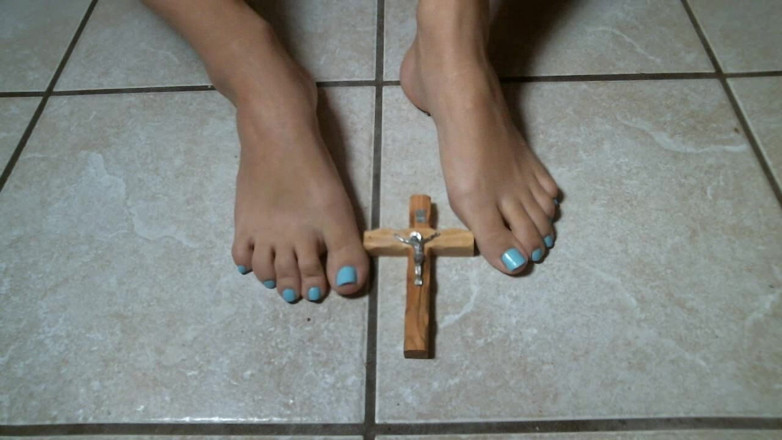 Goddess Vivian Leigh: Footjob dla Jezusa