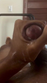 I Jerk off Until I Cum and Use My Cumshot as Lubricant for My Big Cock