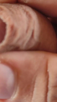 Boy Masturbates Phimosis and Close up of Pre Cum.