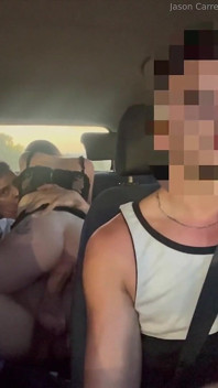 Fucking Tiny Lil Babe in the Uber, She Is so Horny That Jerks off the Driver - Massy Sweet